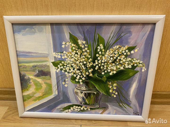 Картина маслом на холсте на картоне 40x30