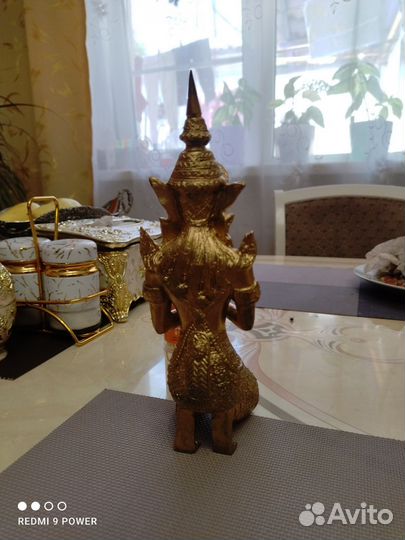 Статуэтка Будда,бронза,латунь 21см