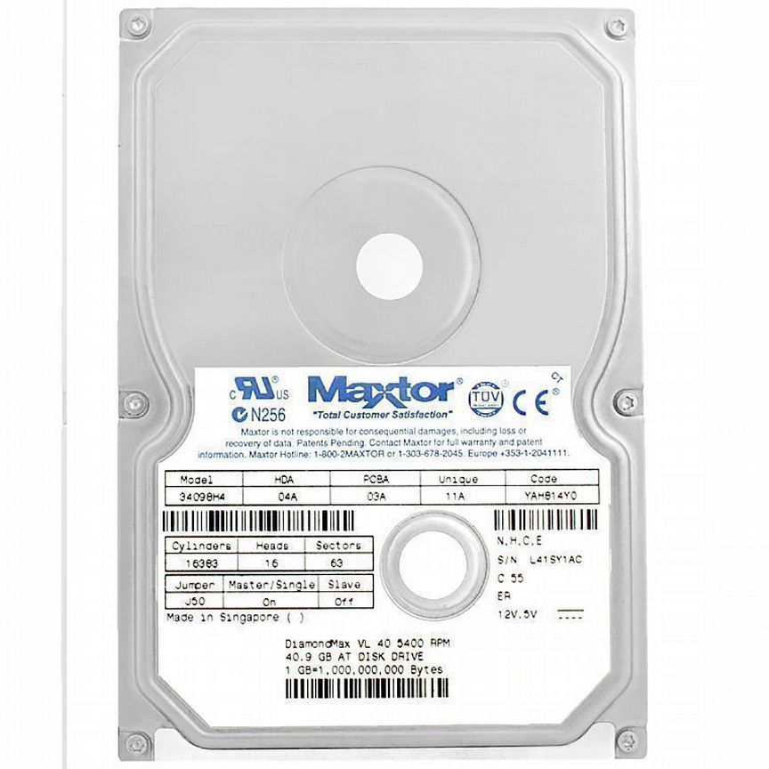 [34098H4] Жесткий Диск Maxtor 40.9gb Ide 3.5" 34098h4