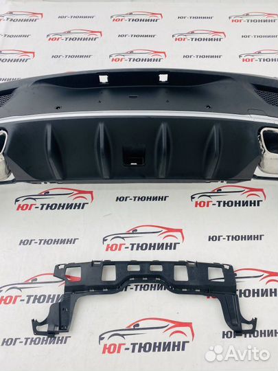 Диффузор с насадками 63 amg chrome Mercedes