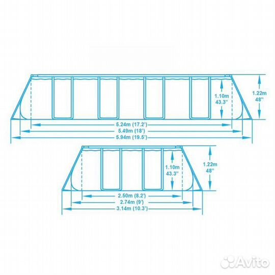 Сборный бассейн Bestway (549х274х122см)