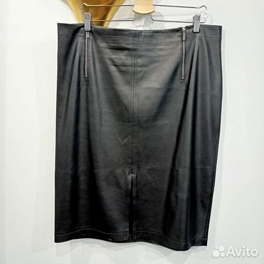 Кожаная юбка карандаш