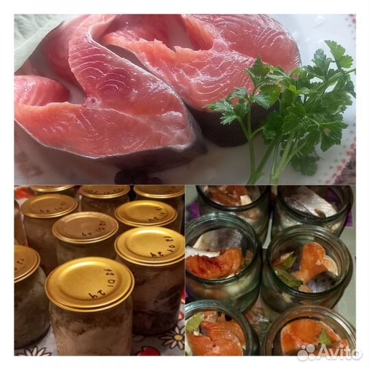 Горбуша консервы (красная рыба)