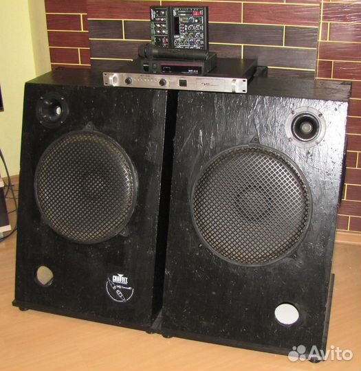 Колонки 600+600W PRM-115 Усилитель Микшер Микрофон