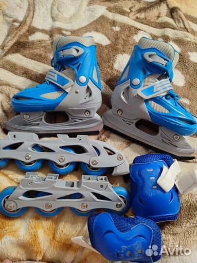 Коньки ролики 2 в 1 детские