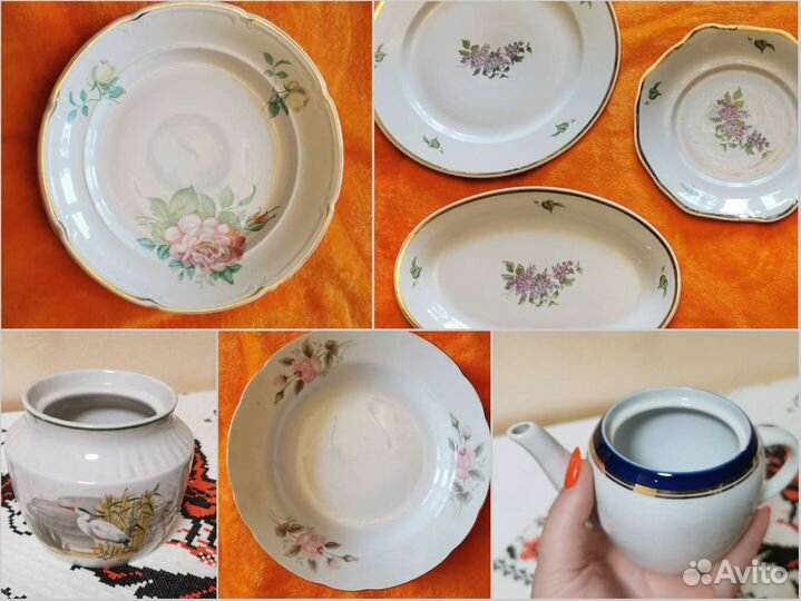 Сервиз столовый, посуда ссср, стекло, тарелки