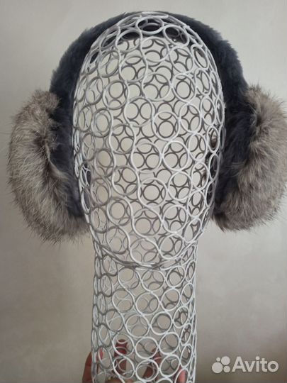 Наушники меховые серые