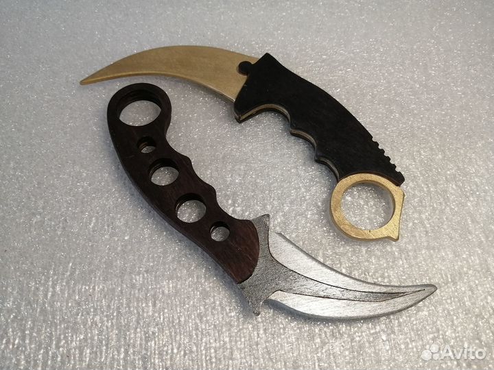 Ножи деревянные керамбит детские 2 шт в наборе