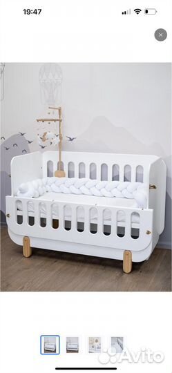 Бортик-косичка в детскую кроватку