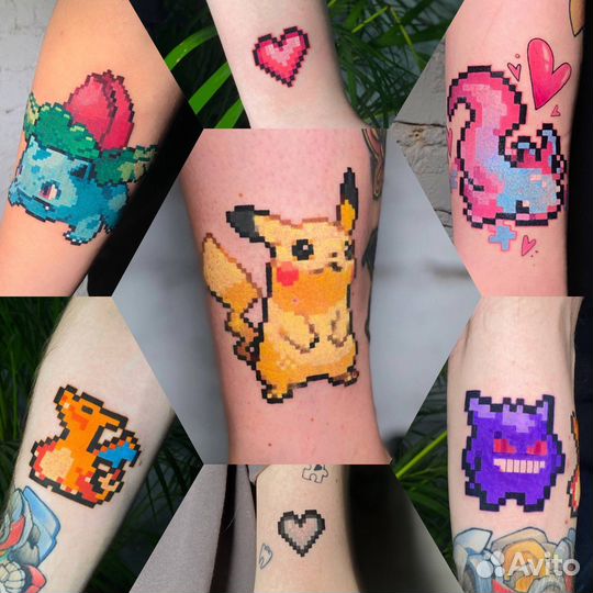 Цветная татуировка в салоне