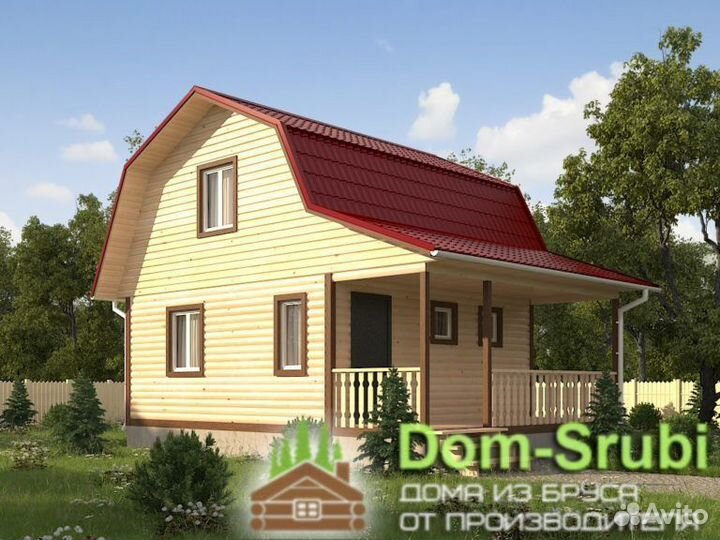 Новая Ладога. Хорошая Баня из бруса Б-23 (6х8)