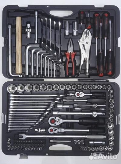 Набор инструмента с 6-ти гран. головками, 142 пр