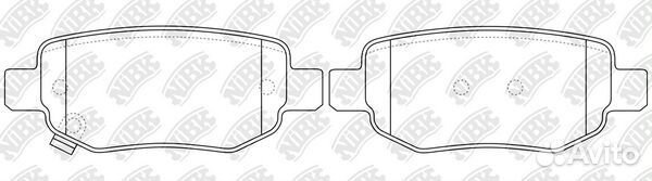 Колодки тормозные задние NiBK, PN0846