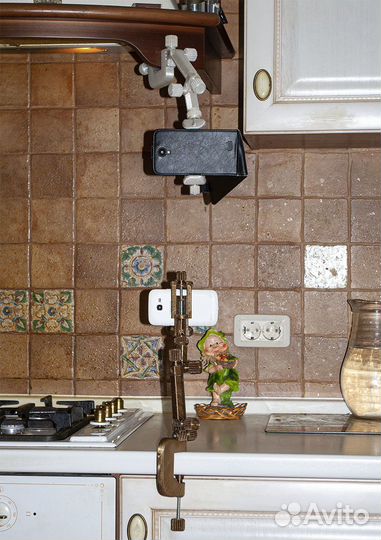 Держатель телефона, экшен-камеры на струбцине