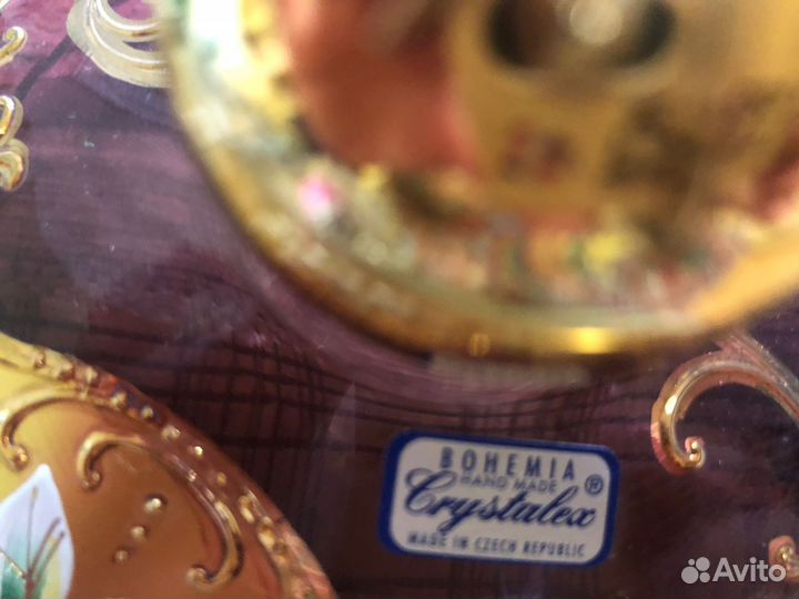 Чешская посуда (цветное богемское стелко)