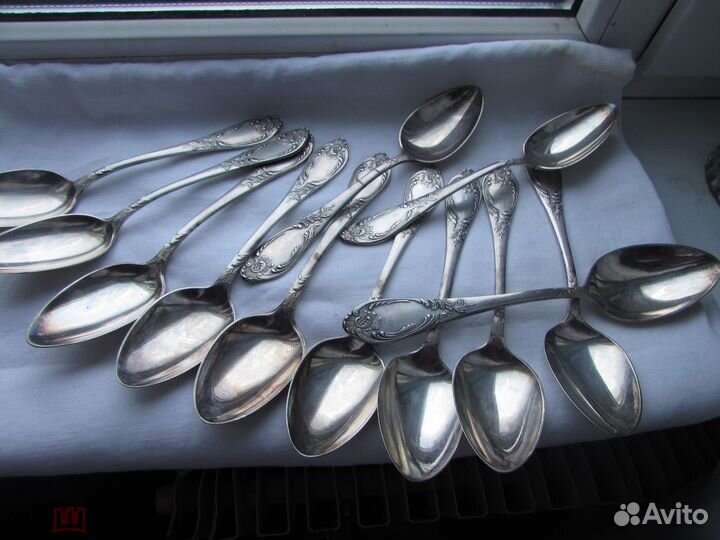 Столовых приборов 12 предметов мельхиор