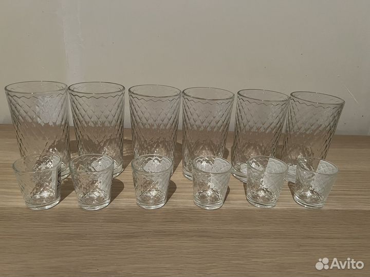 Набор стаканов и стопок икеа смориска новые