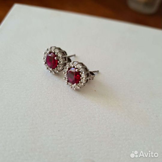 Серьги гвоздики серебро