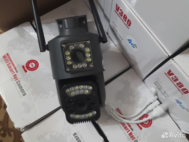 Двойная Камера Видеонаблюдения SIM 4G