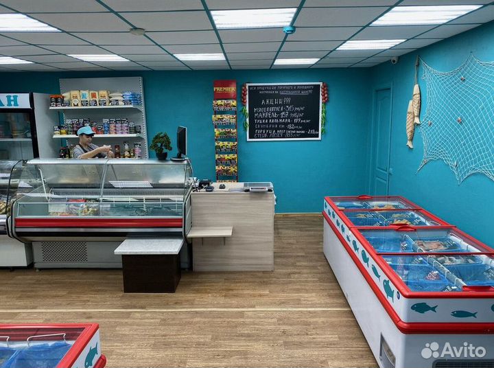 Доходный магазин с морепродуктами и рыбой