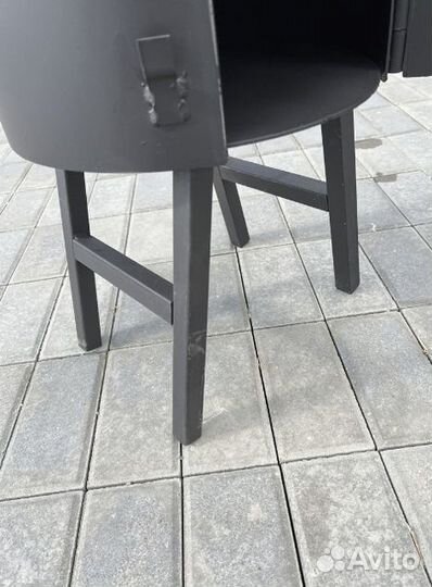 Печь для казана с трубой Люкс