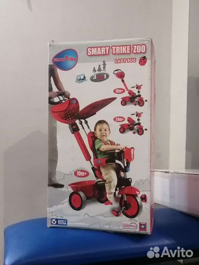 Велосипед с ручкой, козырьком, от года