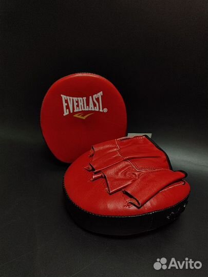 Боксерские лапы кожа everlast