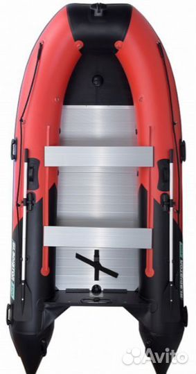 Надувная лодка gladiator C370AL черная/красная