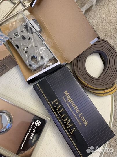 Ручки дверные, петли, замки, механизмы