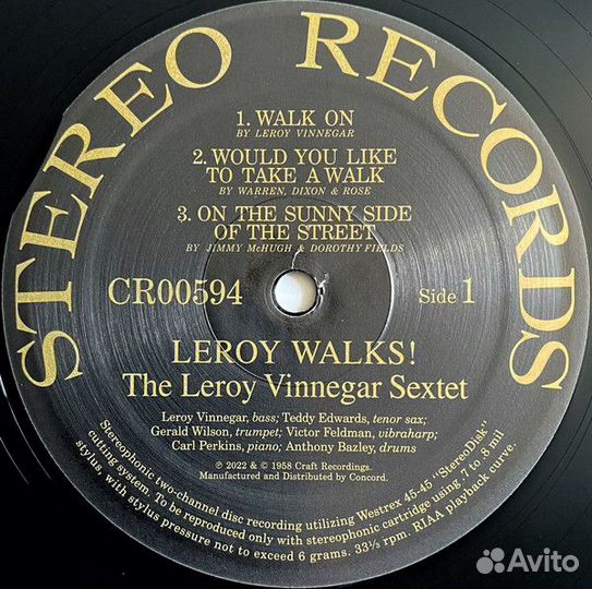 Виниловая пластинка Vinnegar, Leroy - Leroy Walks