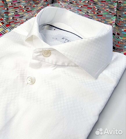 Белая фактурная нарядная рубашка Eton объявление продам