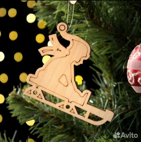 Деревянные игрушки на ёлку