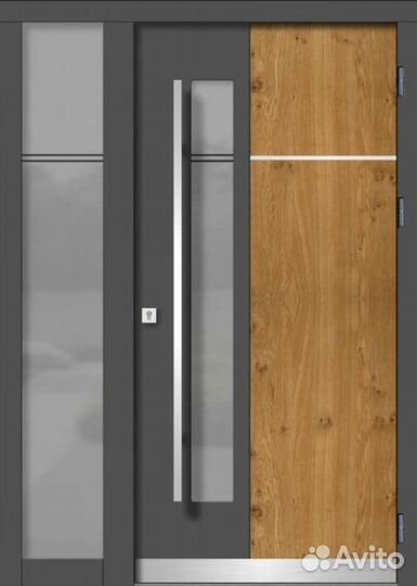 Широкая уличная входная дверь