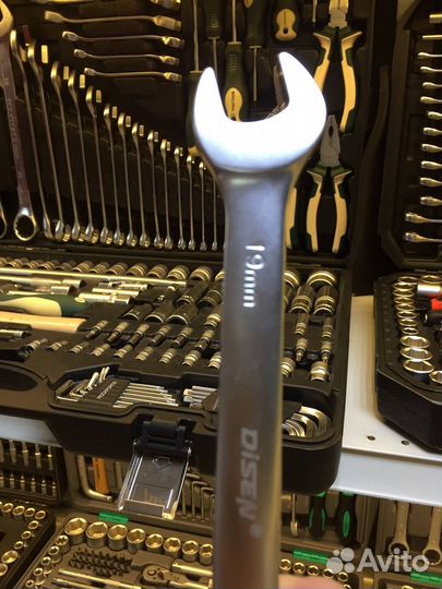 Набор ключей комбинированных трещоточных 12пр. dis