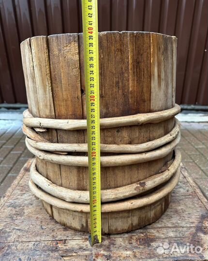 Кадушка Кадка Бочка старинная деревянная 19 век мм