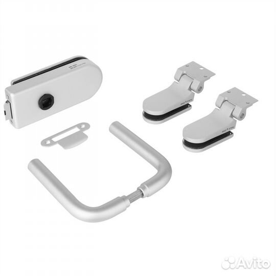 Фурнитура c гладким замком для стеклянной двери