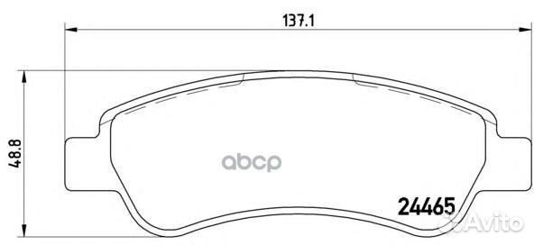 Колодки тормозные P61091 Brembo