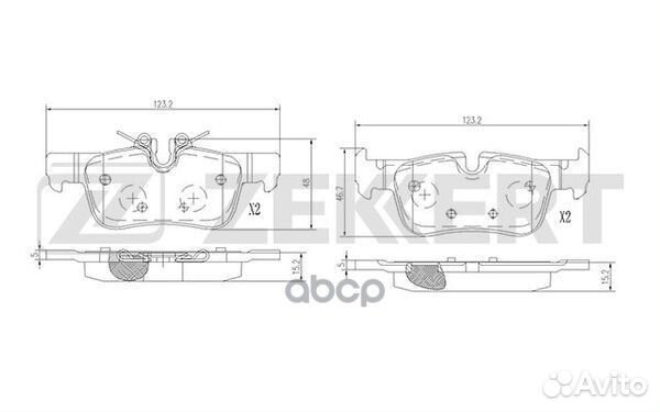 Колодки торм. диск. задн. BMW 2 (F45 F46) 13