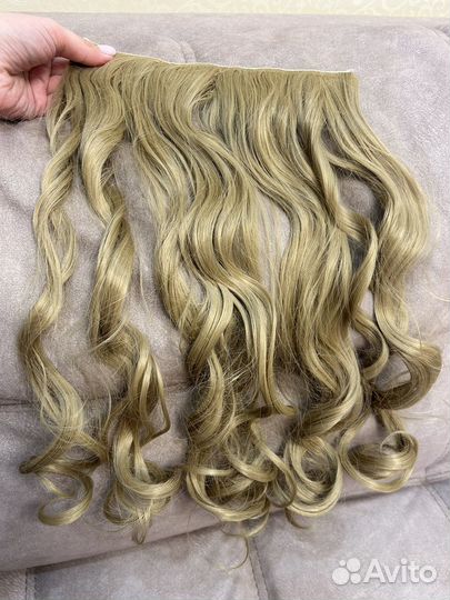 Волосы на заколках шиньон локоны 40 см