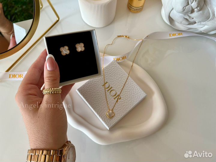 Подвеска van cleef серьги