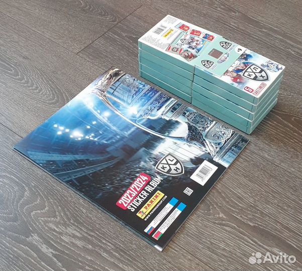 Альбом 10 блистеров panini кхл 2023-2024 наклейки