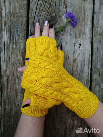 Митенки вязаные