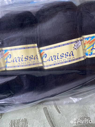 Пряжа мохер черная разная