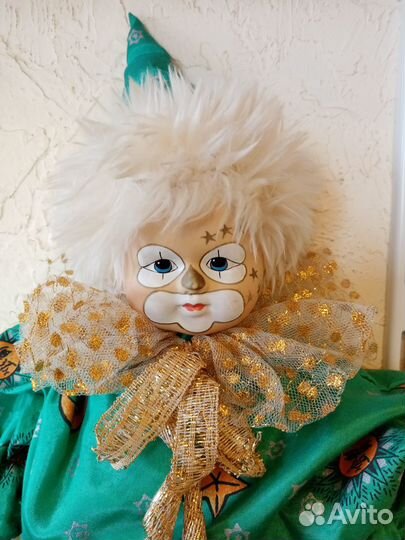 Клоун, звездочет. Немецкая фарфоровая кукла. Лот 7