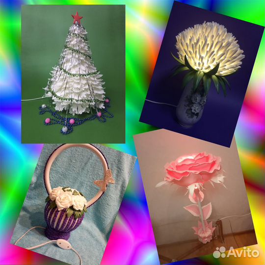 Ростовые цветы светильники из изолона