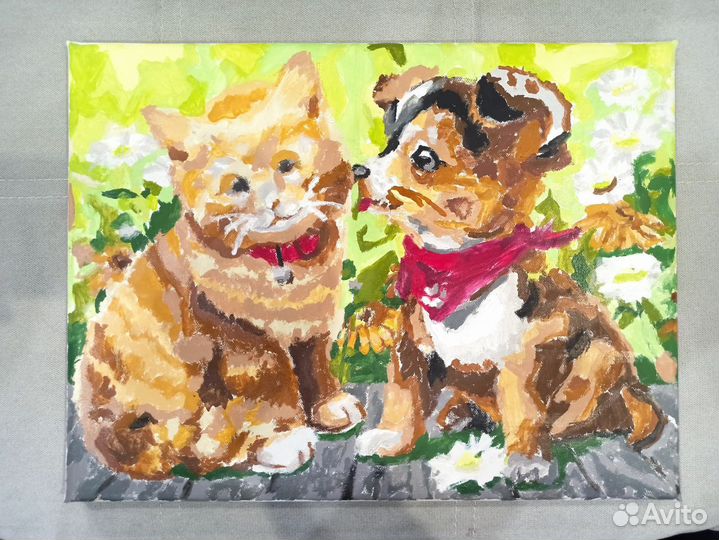 Картина по номерам раскрашенная