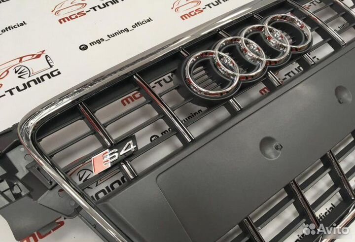 Решетка на Audi A4 в стиле S4 07-11гг. дизайн 4