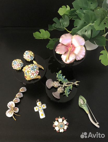 Брошь Винтаж бижутерия винтажная