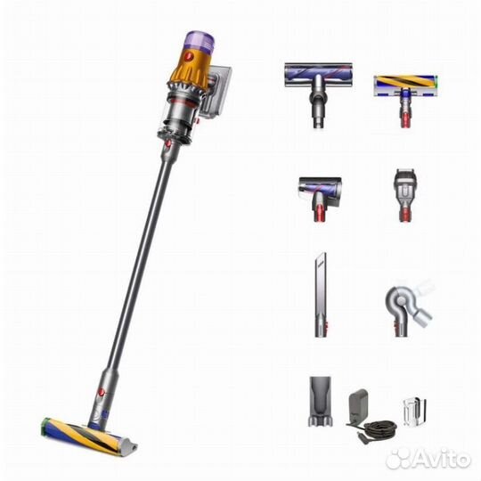 Пылесос Dyson V12 Detect Slim Absolute Yellow/Nick