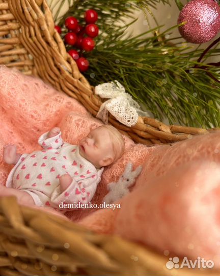 Мини реборн Эстель. Младенец из полимерной глины